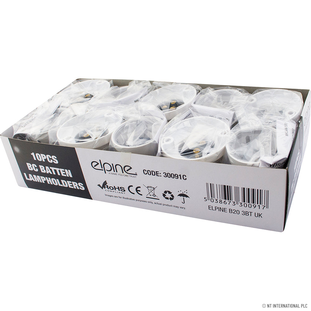 Angle Batten Lampholder 3 Terminal ( 10 )