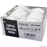 Ceiling Rose 6 Amp (10) White