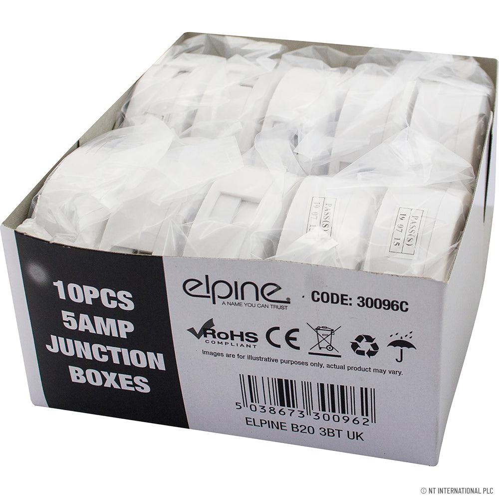 5 Amp Junction Box 4 Terminals (10) White