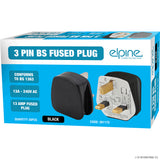 13A 3 Pin Plug - Fused - White ( 20 )