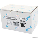 Slim Curve Switched Socket 1 Gang DP ( White