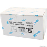 Slim Curve 45A Cooker Switch With Neon ( Whit
