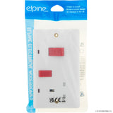 Peak Kit Slim Curve 45A Cooker Switch Socket DP With N - Peak Kit