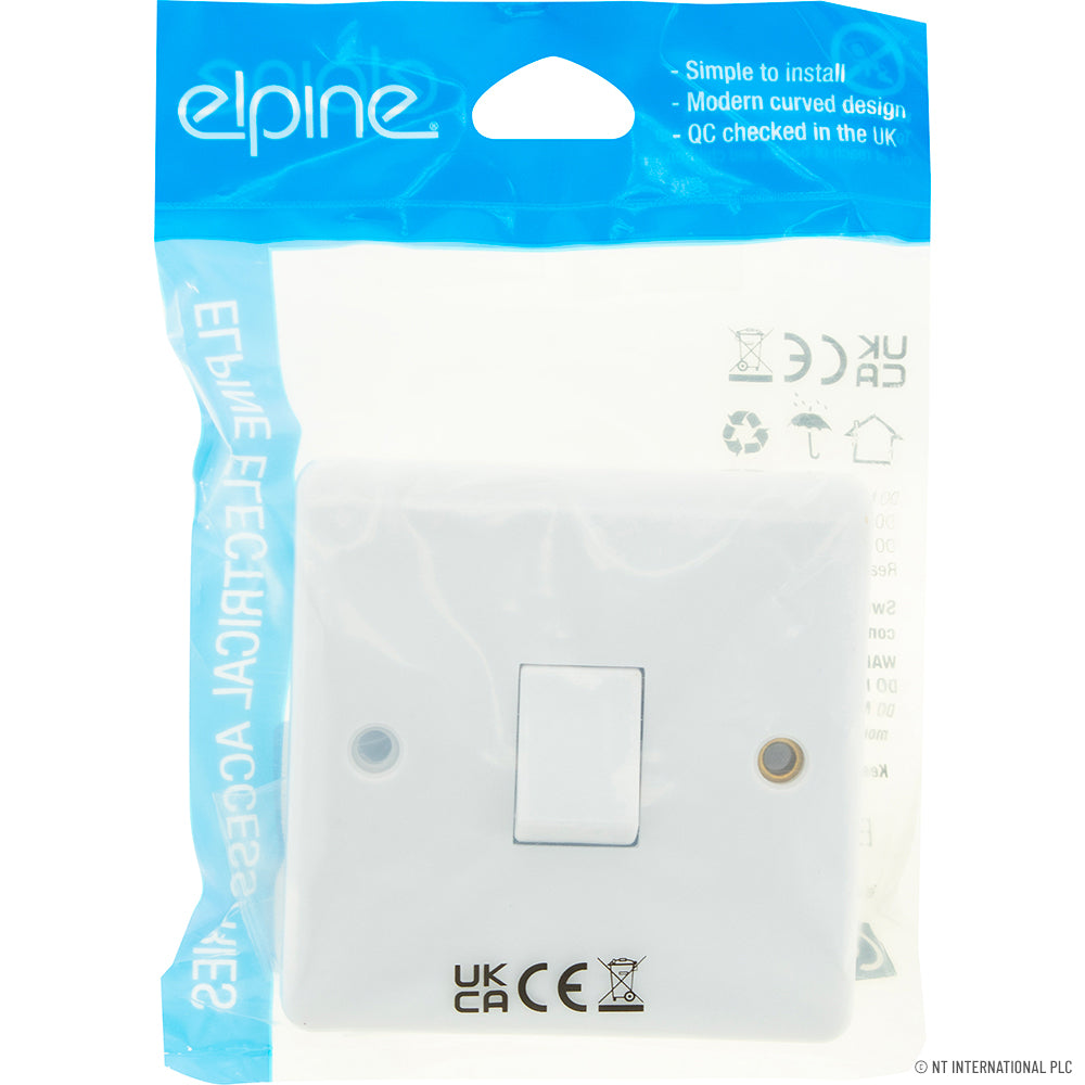 Peak Kit Slim Curve 20A Switch Double Pole ( White ) - Peak Kit