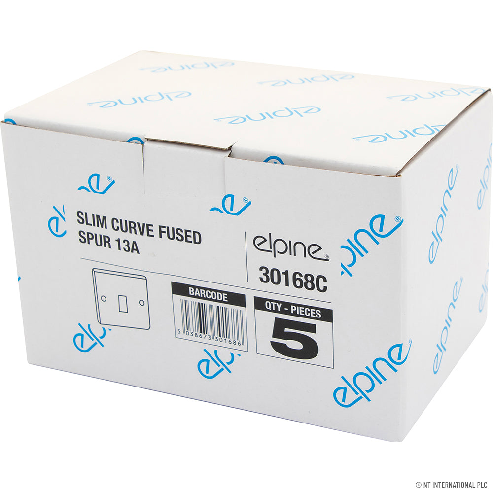 Slim Curve 13A Fused Spur Connection Unit ( W