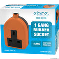 13 AMP 1GRubber Socket,Orange