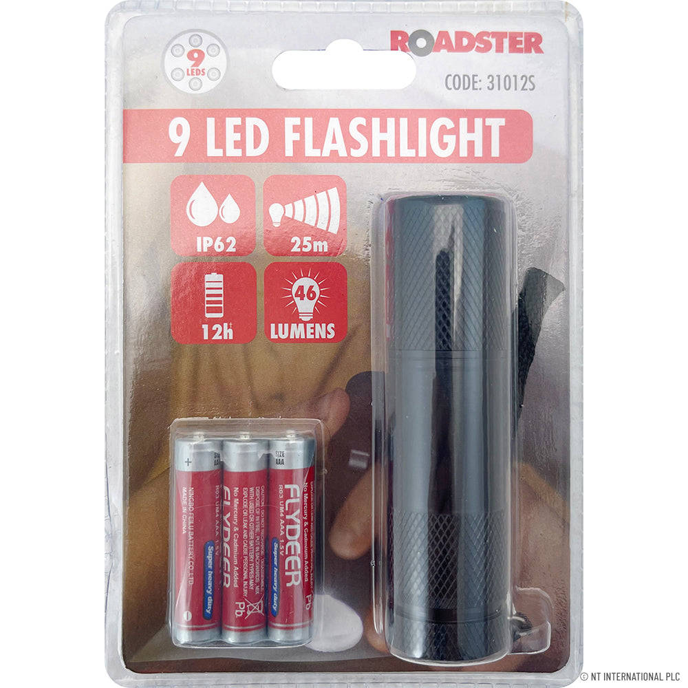 9LED Aluminium Flashlight
