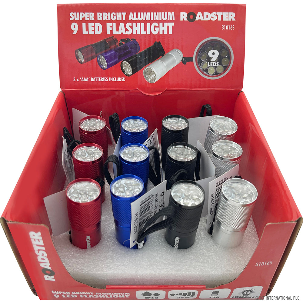 9LED Aluminium Flashlight