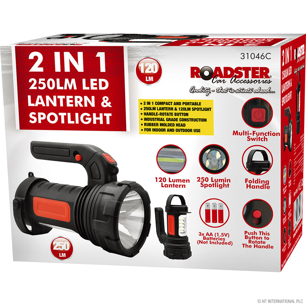 2 in 1 LED Lantern & Spotlight 250 Lumen