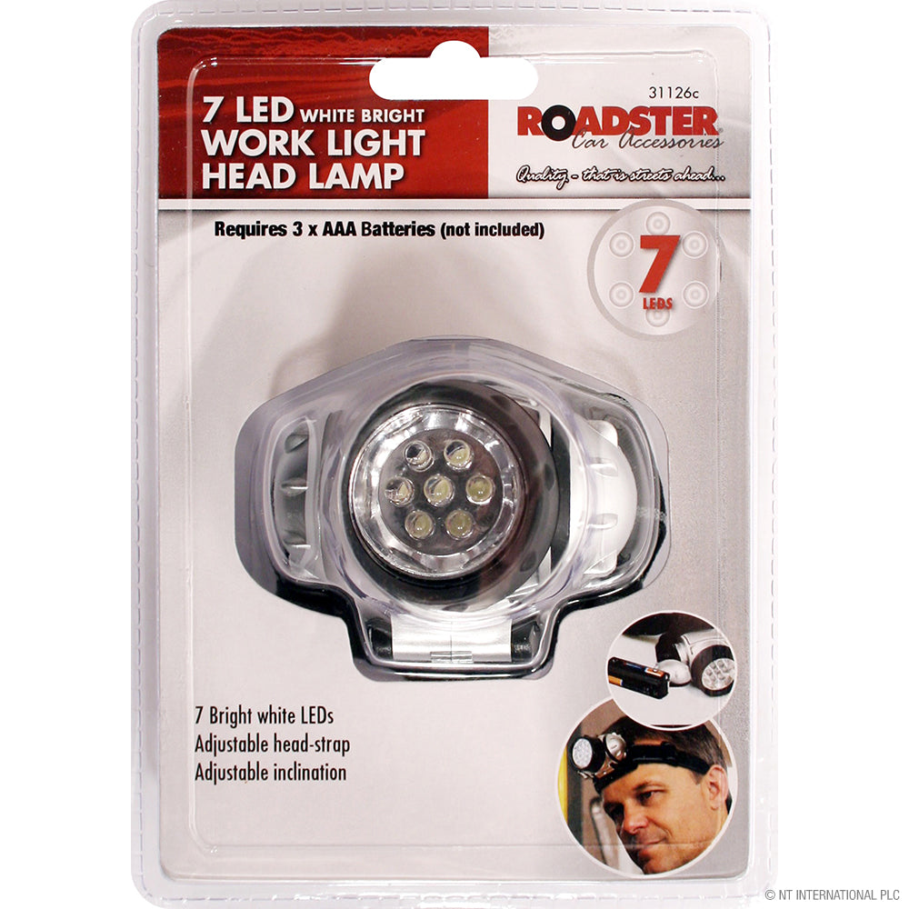 Peak Kit 7 LED W/Bright Worklight Head Lamp - Peak Kit