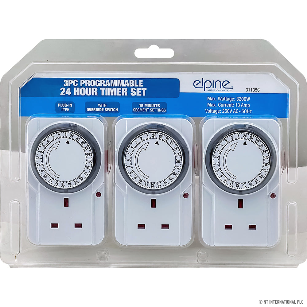 Peak Kit 3pk 24 Hours Programmable Mechanical Timer - Peak Kit