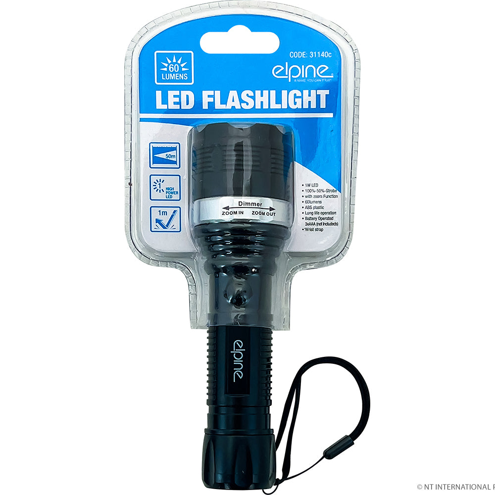 Led Flashlight - Black - Half Blister