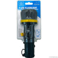 7 Led Flashlight - Black - Half Blister