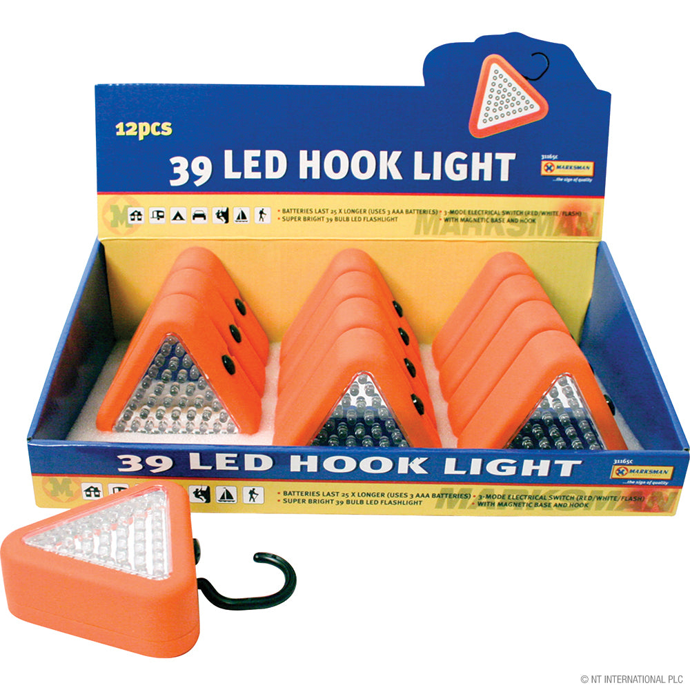 Peak Kit 39 LED Hook Work Light In Display Box ( 12 ) - Peak Kit