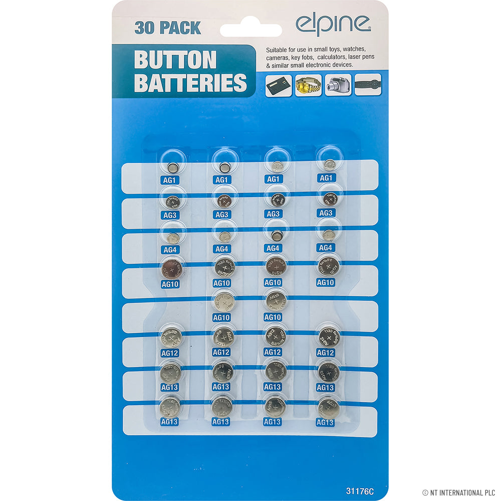 30pc Cell Battery Asst