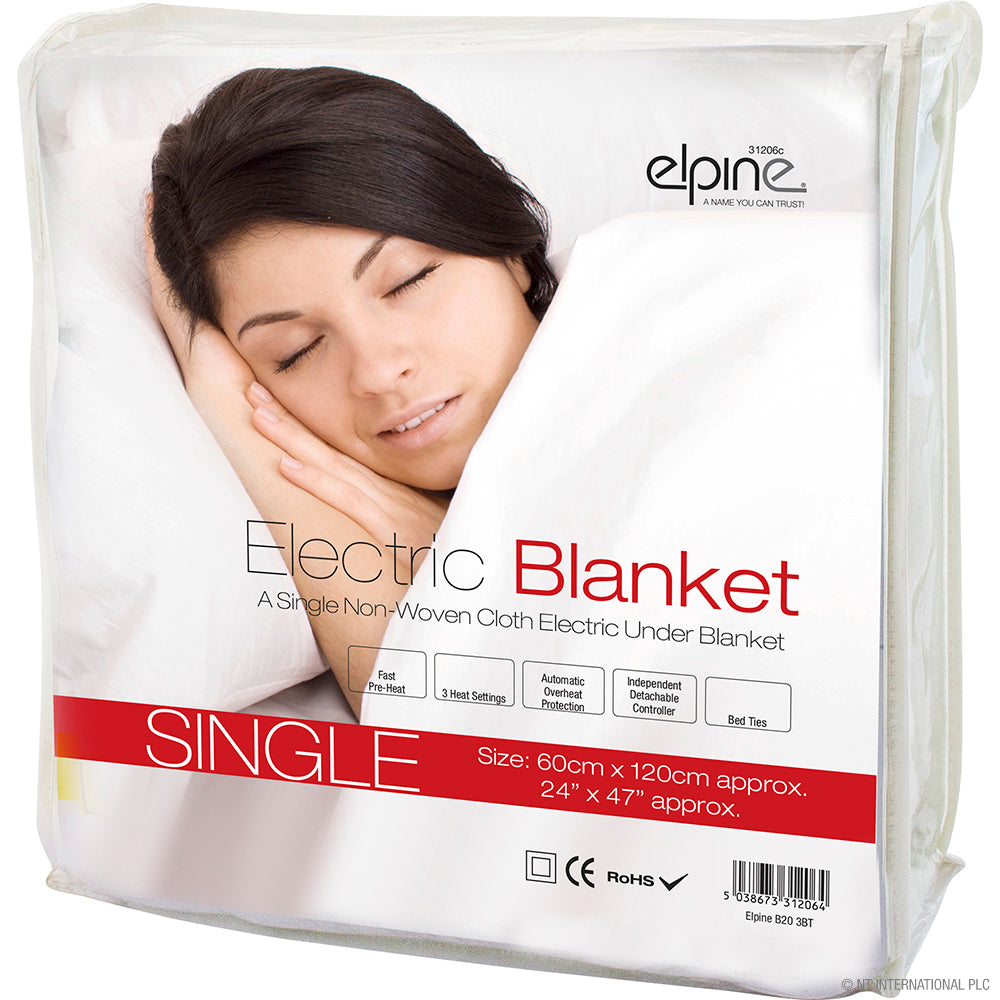 Peak Kit Single Electric Blanket 60 x 120cm - Peak Kit