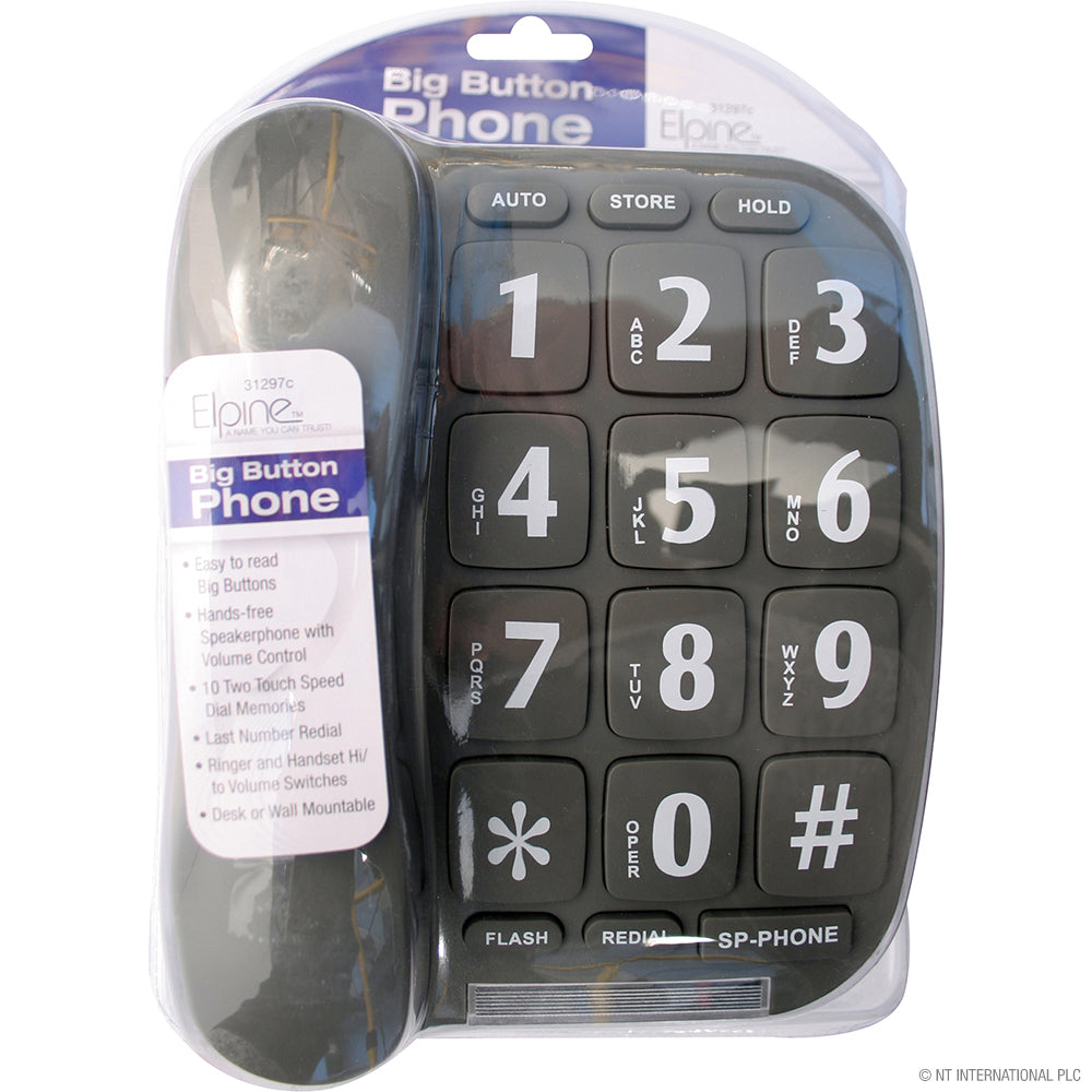 Big Button Phone Desk / Wall Mountable