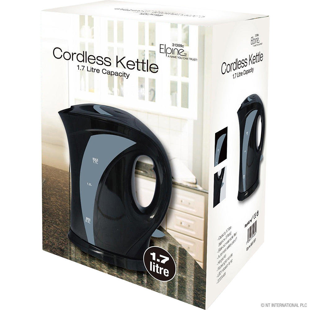 1.7L Cordless Kettle Black 220-240V/1850-2200