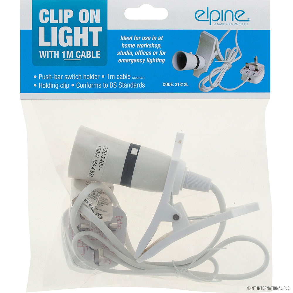 1m Clip on Light With Switch Cable