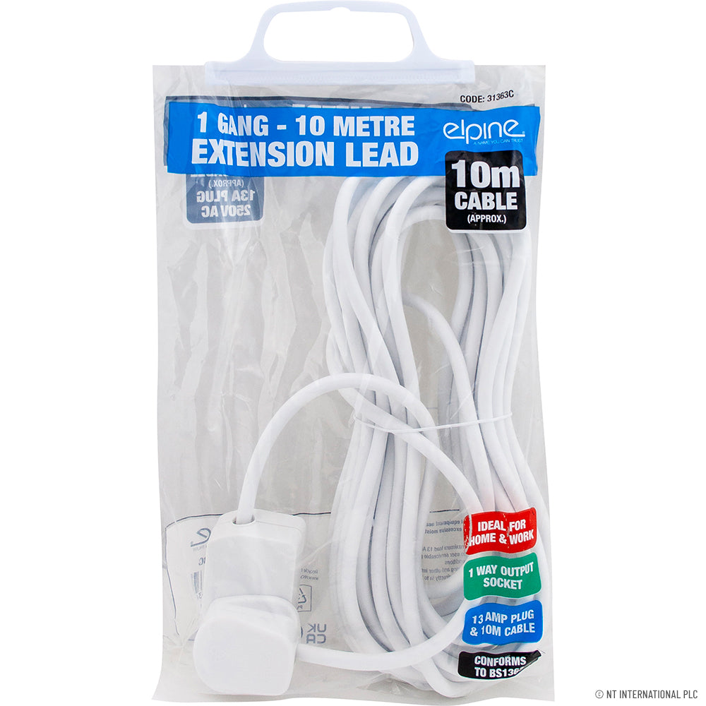 Peak Kit 10m - 1 Way Extension Lead 13A - Peak Kit