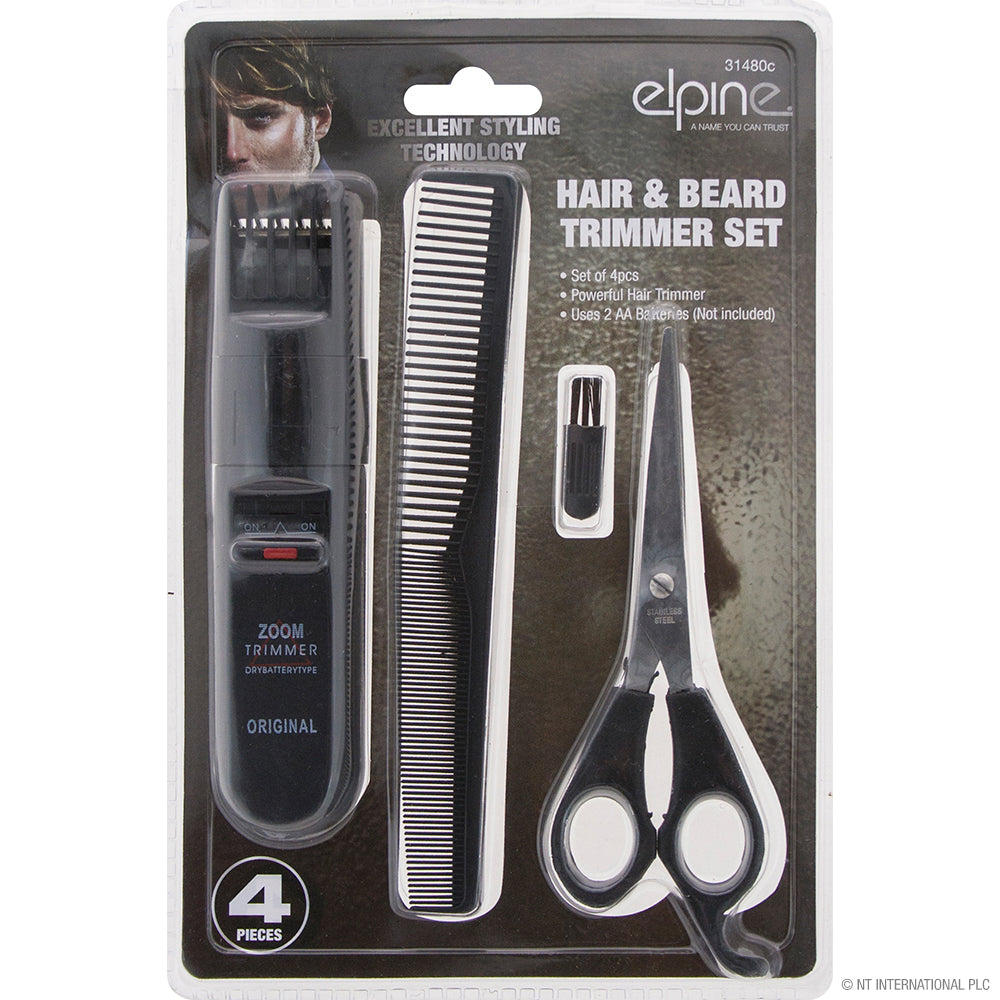 4pc Hair & Beard Trimmer Set