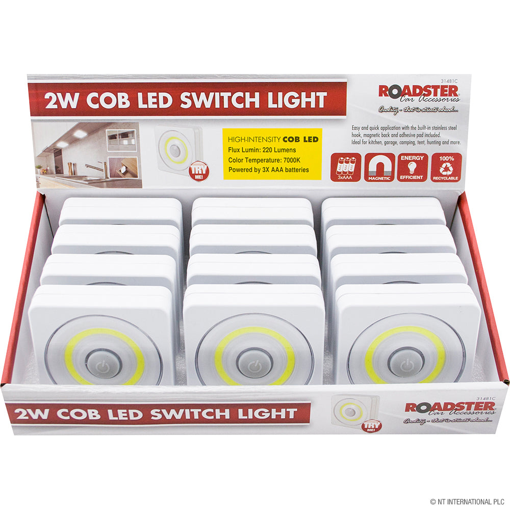 2w LED COB Switch Light - Display Box