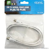 Peak Kit 2m TV Aerial Coax Lead Plug To Plug - Peak Kit