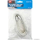 2m TV Aerial Coax Lead Plug To Socket
