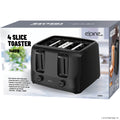 4 Slice Toaster 1400w - Black