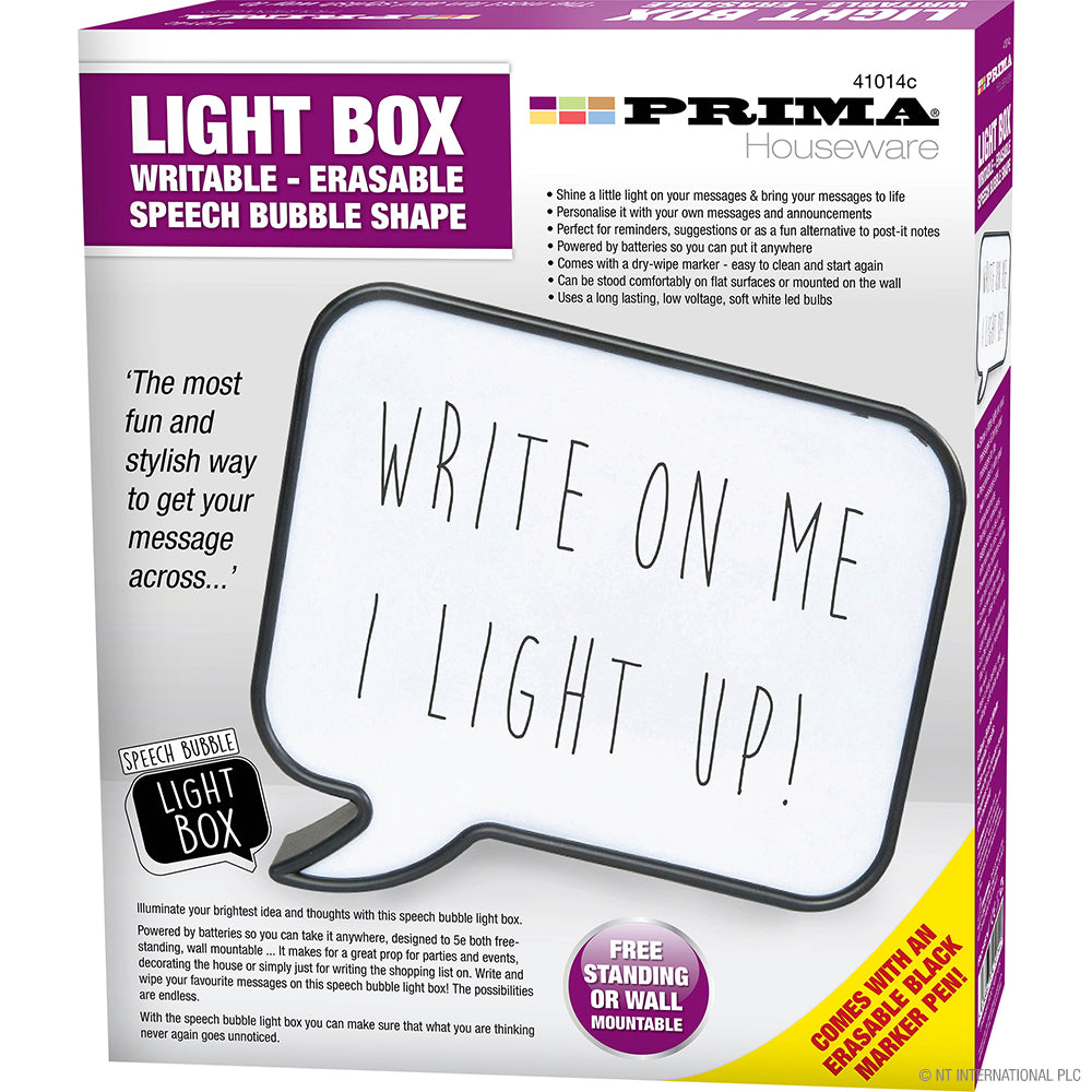 Peak Kit LED Light Box - Speech Bubble Shape - Peak Kit