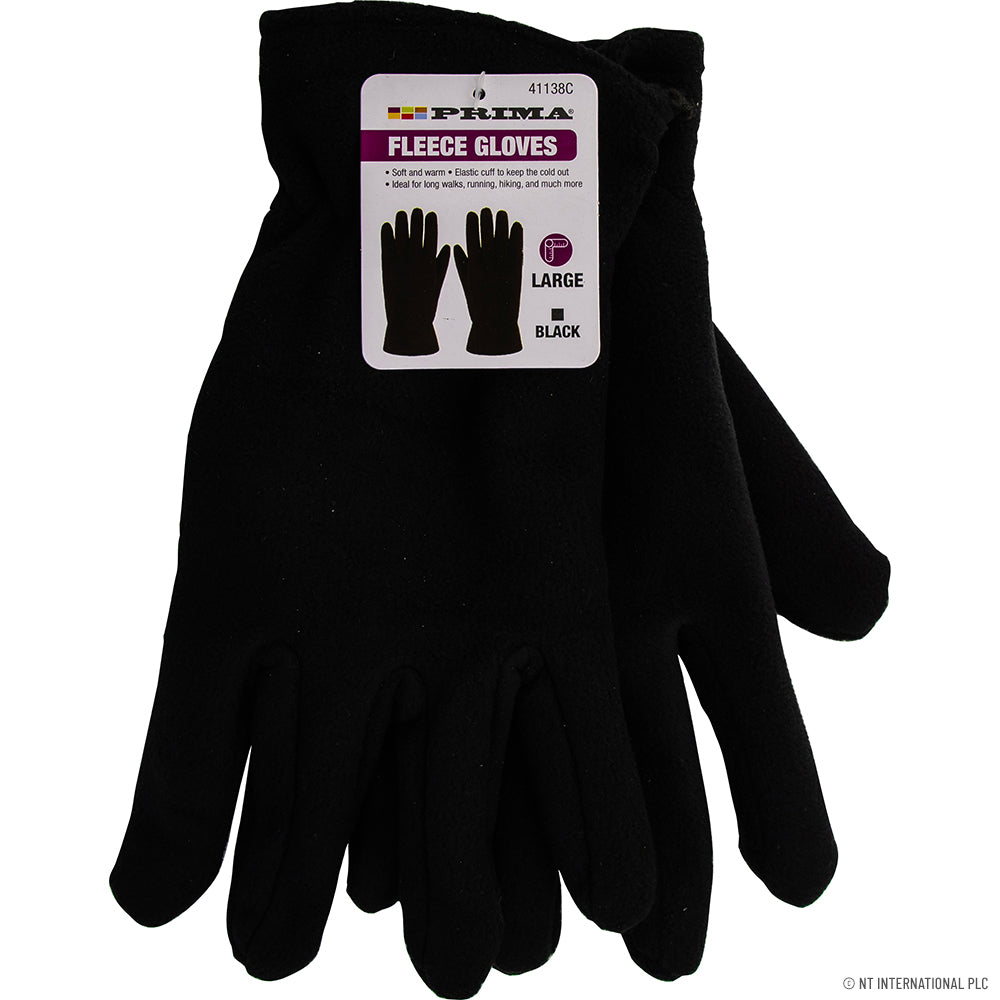 Large Fleece Gloves-Black