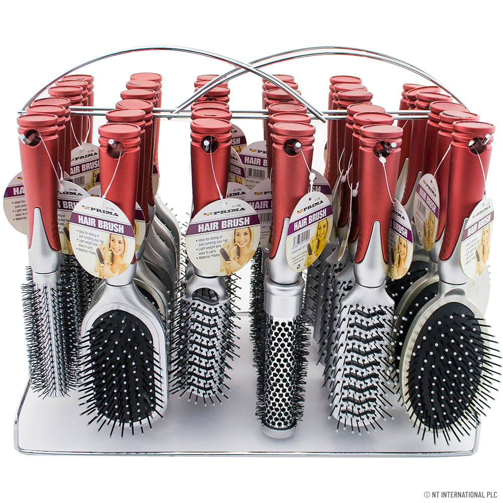 6 Assorted Hair Brushes Display Stand ( 36 )