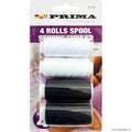 4pc Spool Sewing Thread Black / White