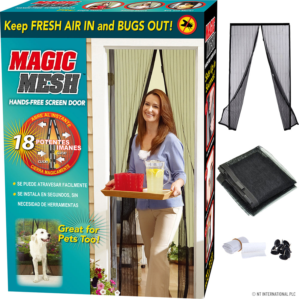 Magic Mesh Insect Door Screen - White