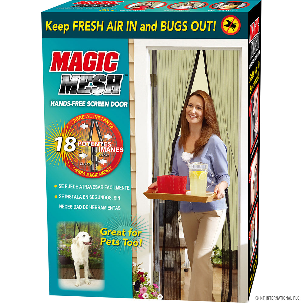 Magic Mesh Insect Door Screen - White