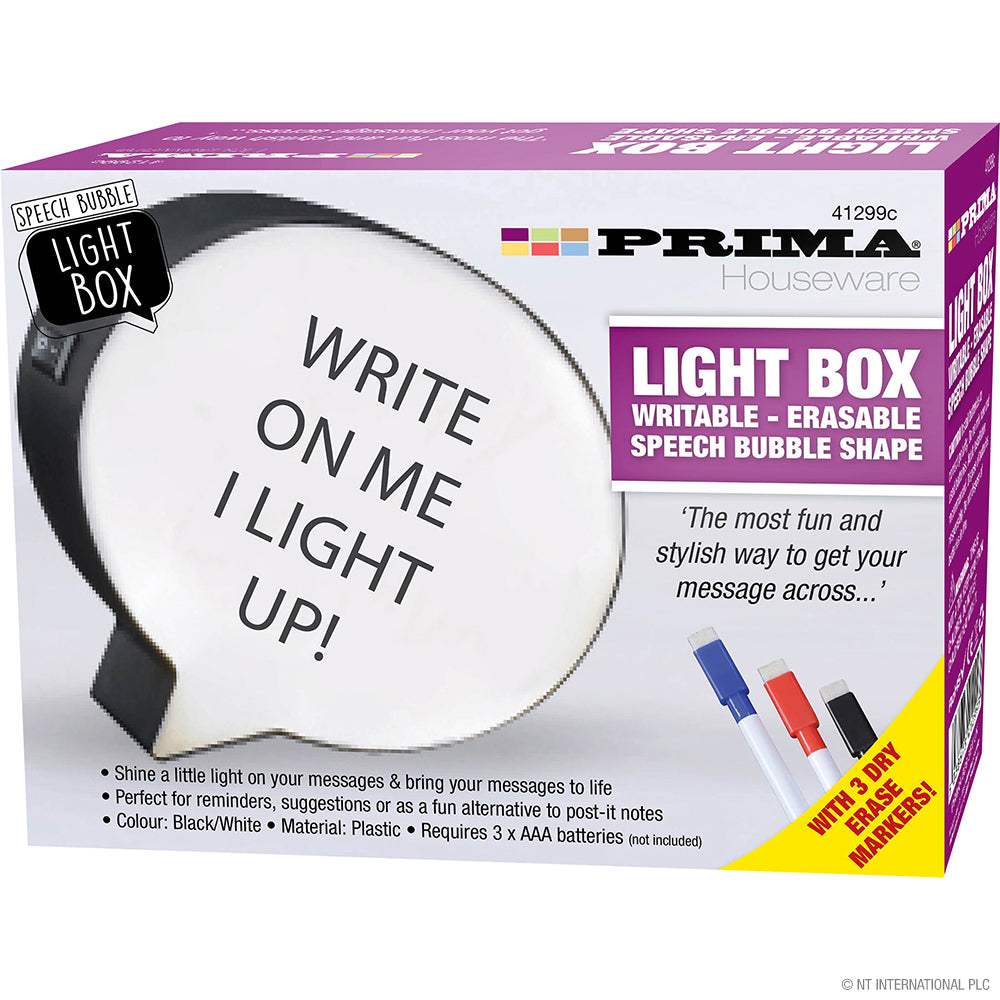 Peak Kit Speech Bubble Light Box -Writebale/Erasable - Peak Kit