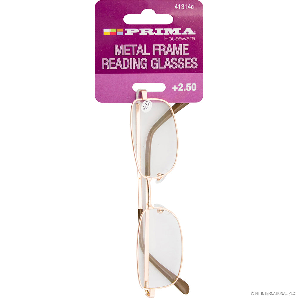 Peak Kit +2.50 Reading Glasses - Metal Frame - Peak Kit