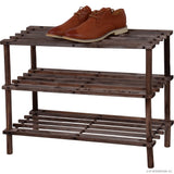 3 Tier Shoe Rack - Dark Oak 74 x 48.5 x 26.5c