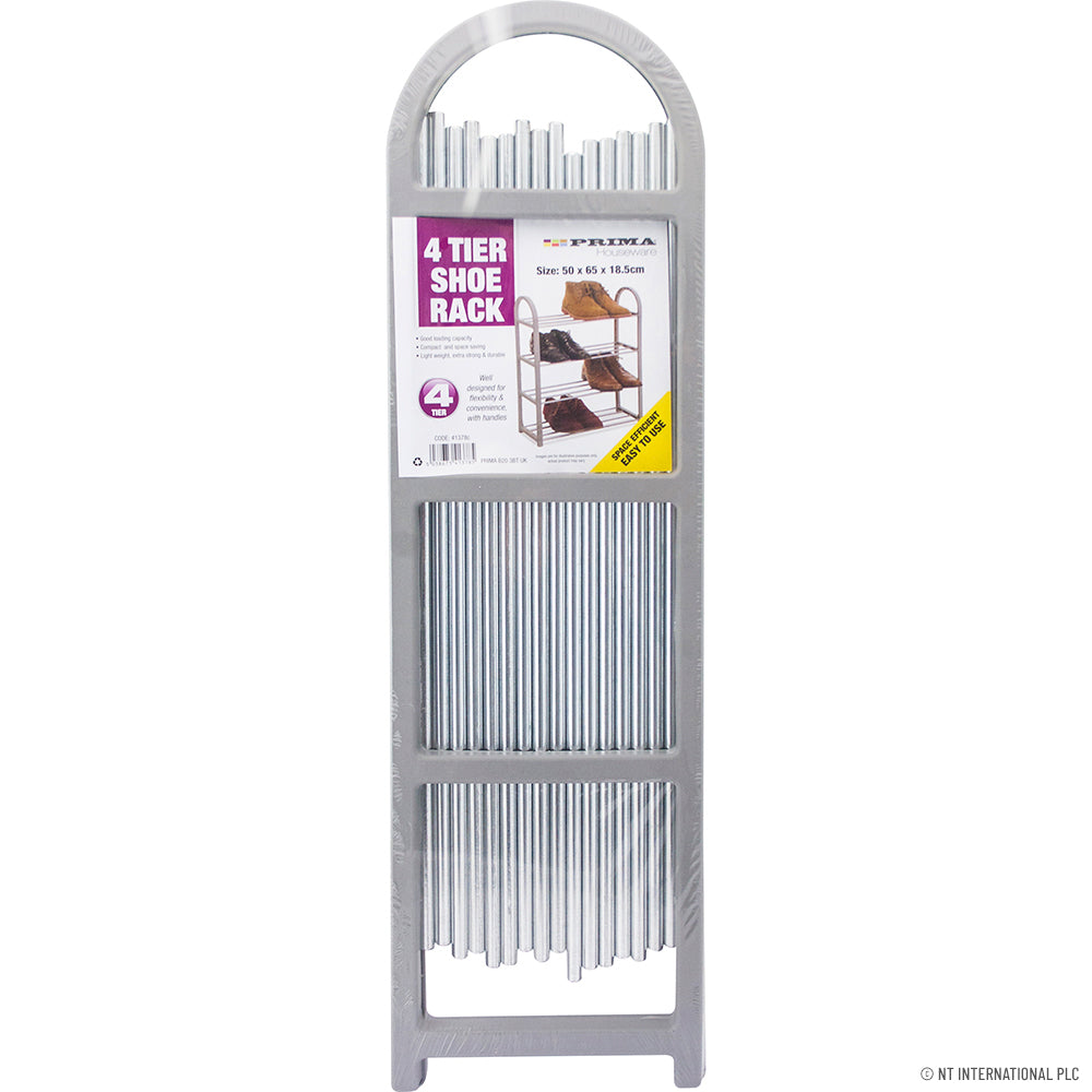 4 Tier Shoe Rack 50 x 18.5 x 60cm - Shrinked