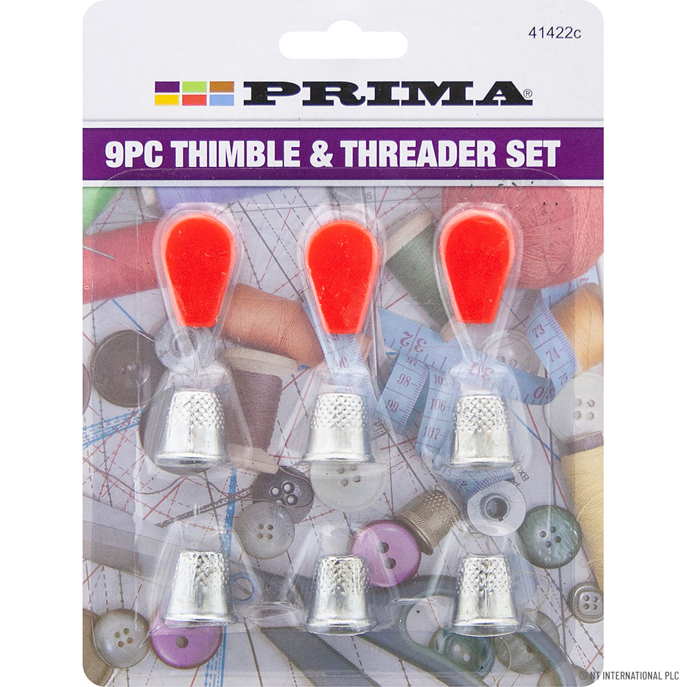 9pc Thimble & Threader Set