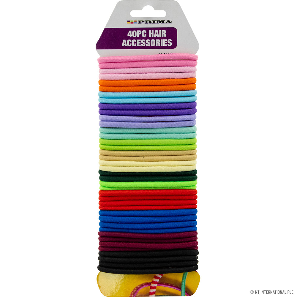 40pc Hair Accessories / Band Set - Asst Colou