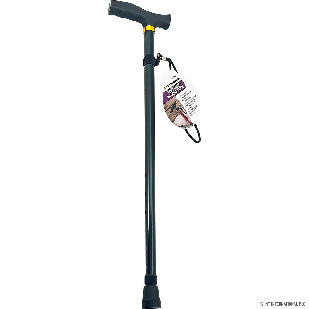 Telescopic Walking Stick - Black