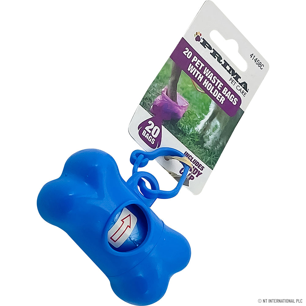 20 Pet Waste Bags with Holder