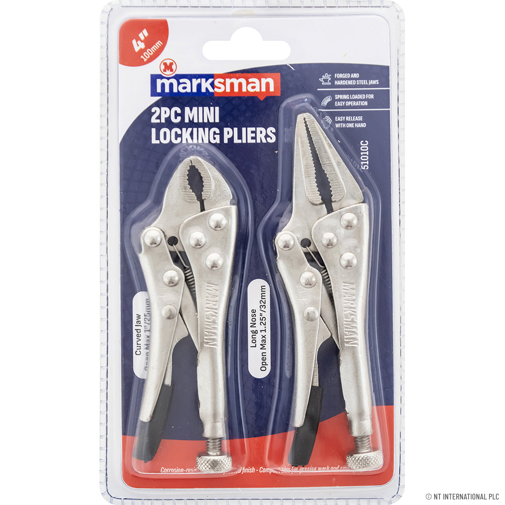 2pc Mini Locking Pliers