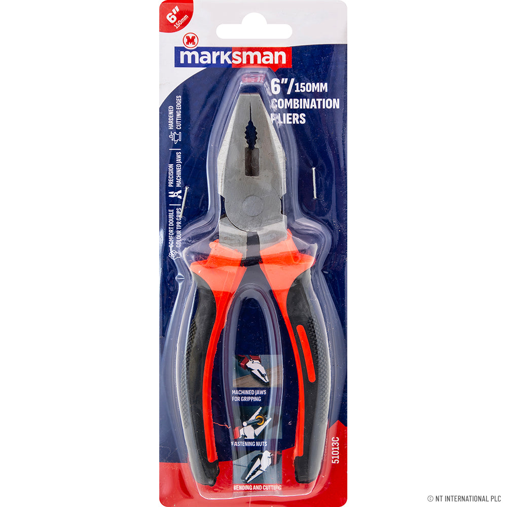 6" (15cm) Combination Pliers - Red/Black