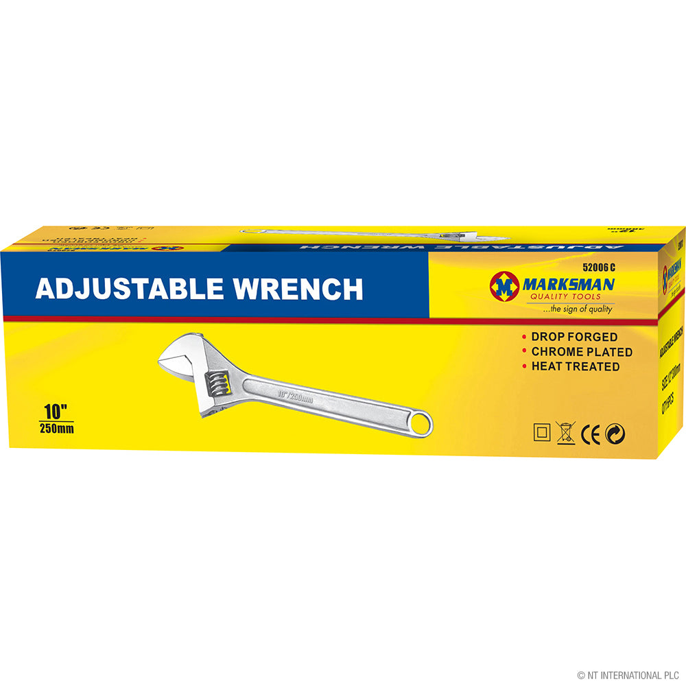 10" (25cm) Adjustable Wrench - Chrome