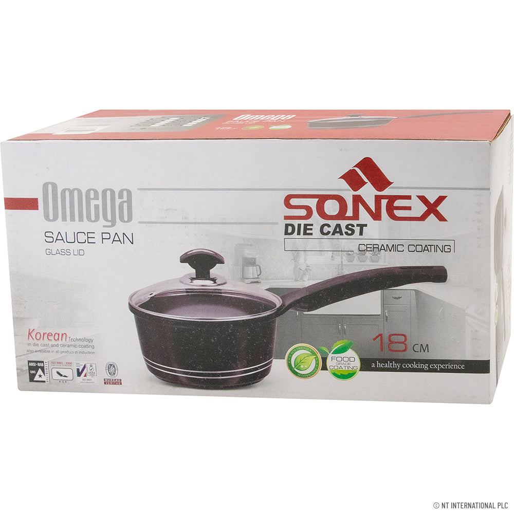 18cm Saucepan With Induction Die Cast - Black