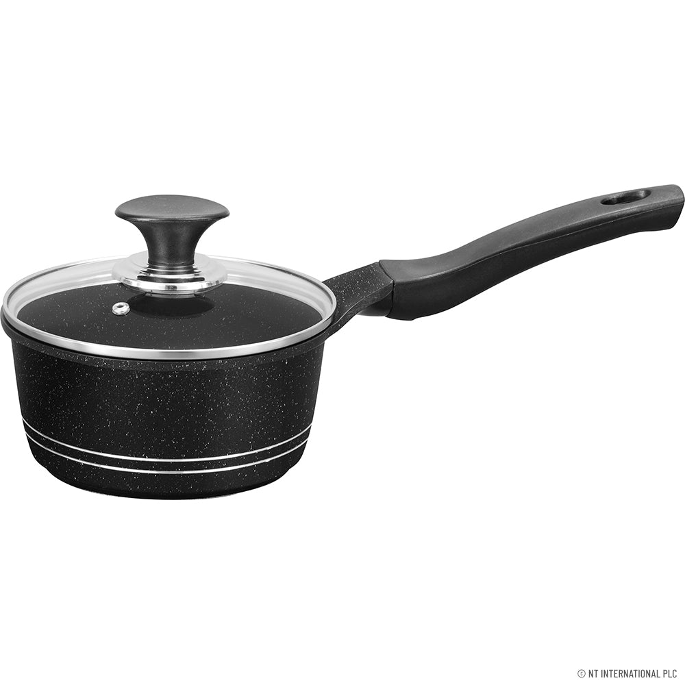18cm Saucepan With Induction Die Cast - Black