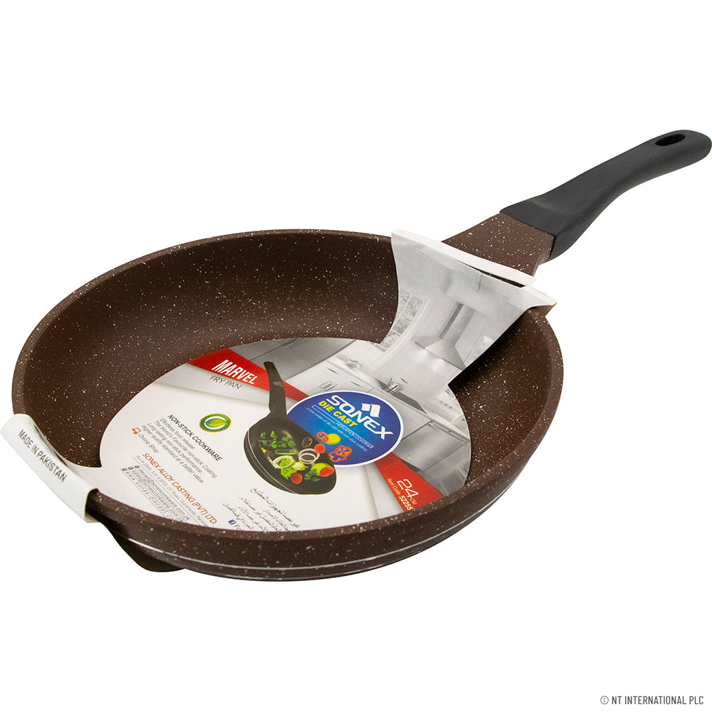 20cm Fry Pan With Induction Die Cast - Chocol