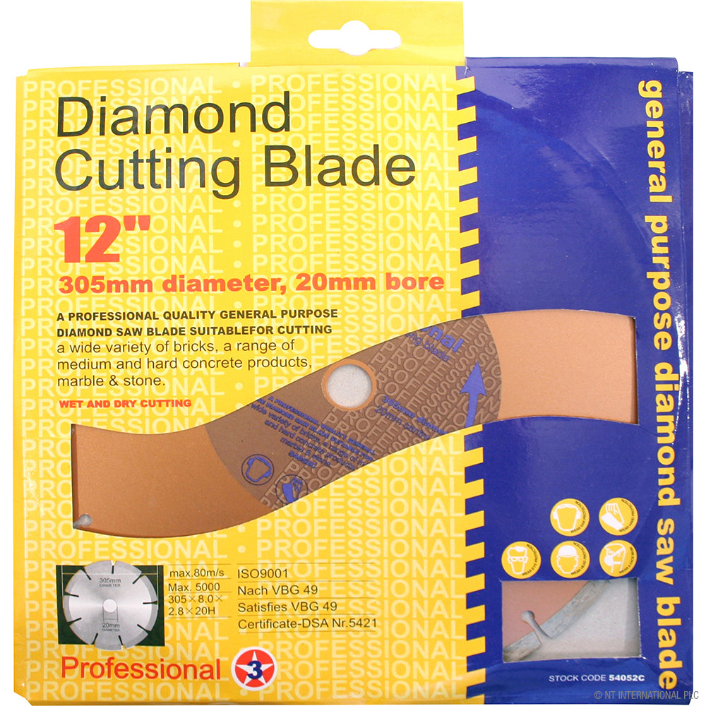 12"(305mm) Diamond Cutting Blade - Gold
